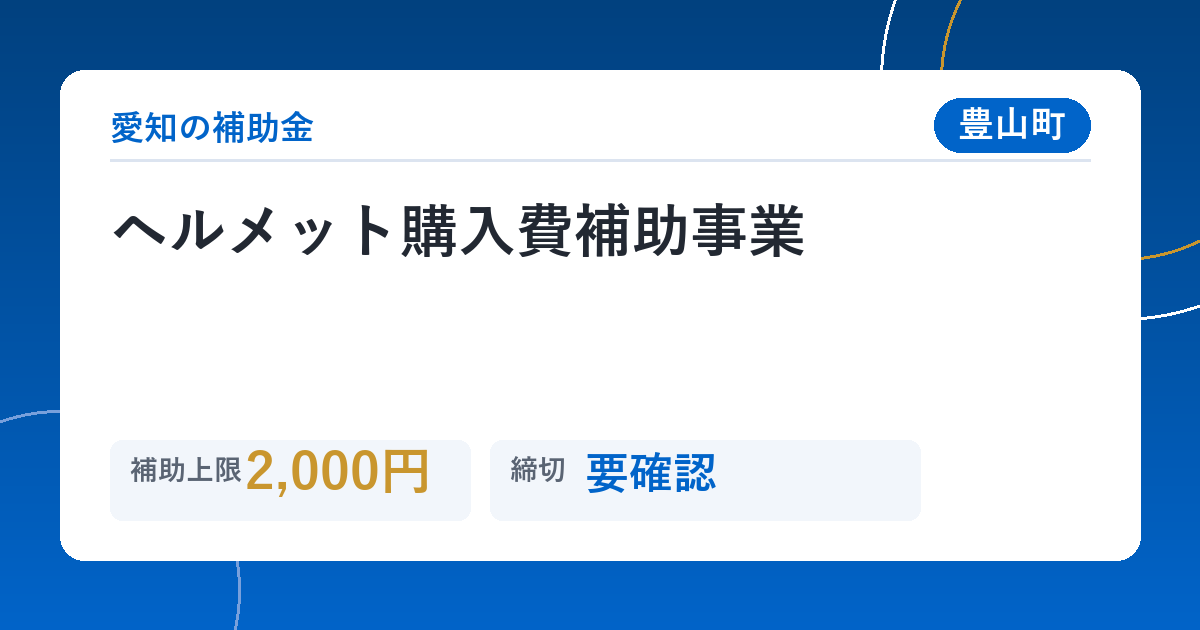 ヘルメット購入費補助事業
